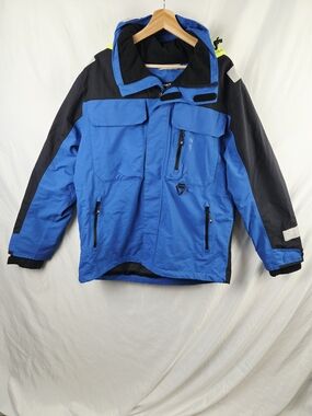 West Marine Blue and Black Men's Waterproof Outdoor Third Reef Jacket Size Large